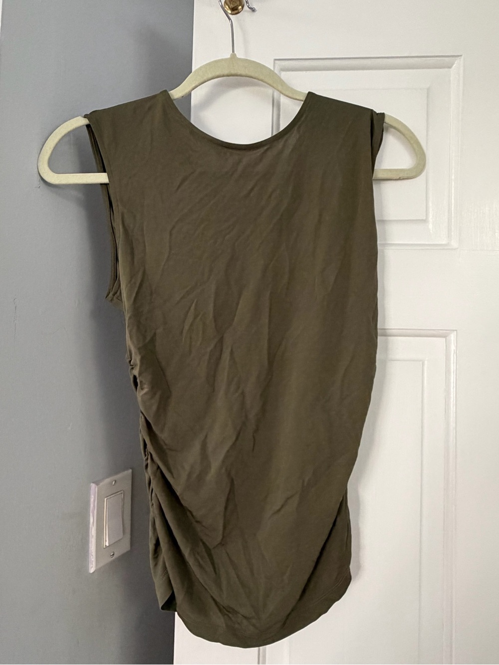 Sleeveless Olive Green Women's Top